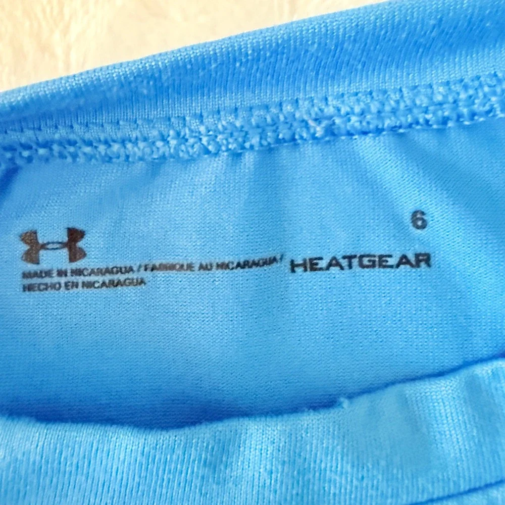 Kids Under Armour Heatgear Blue I M No Rookie T Shirt‎ Size 6